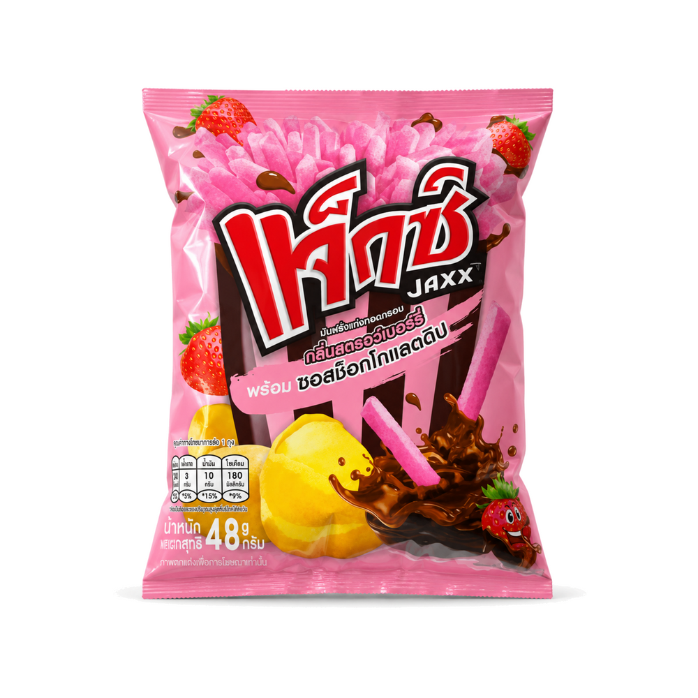 Calbee Jaxx Fries Strawberry and Chocolate (Thailand) - 48g