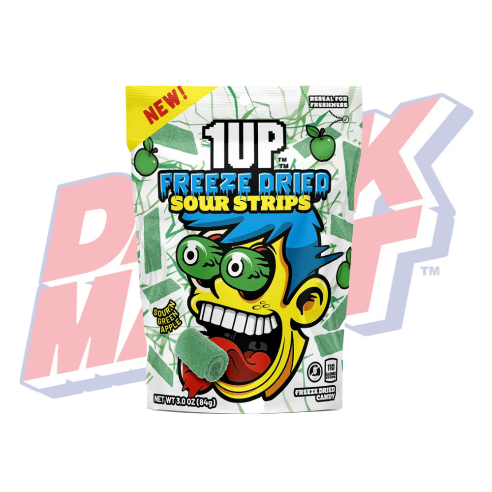 1UP Freeze Dried Sour Strip Sour'n Green Apple - 85g