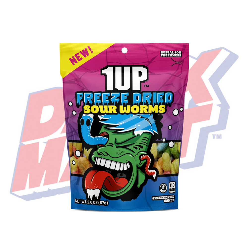1UP Freeze Dried Sour Worms - 57g