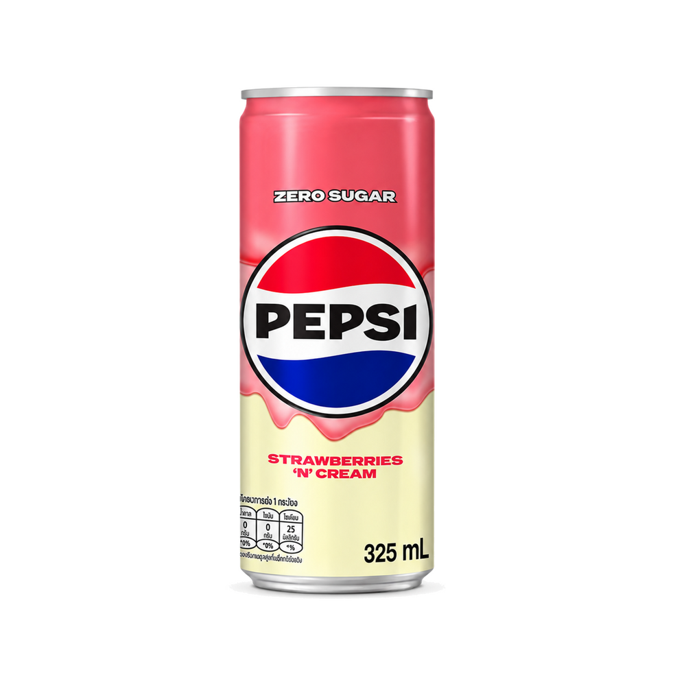 Pepsi Strawberry & Cream Zero Sugar (Thailand) - 325ml