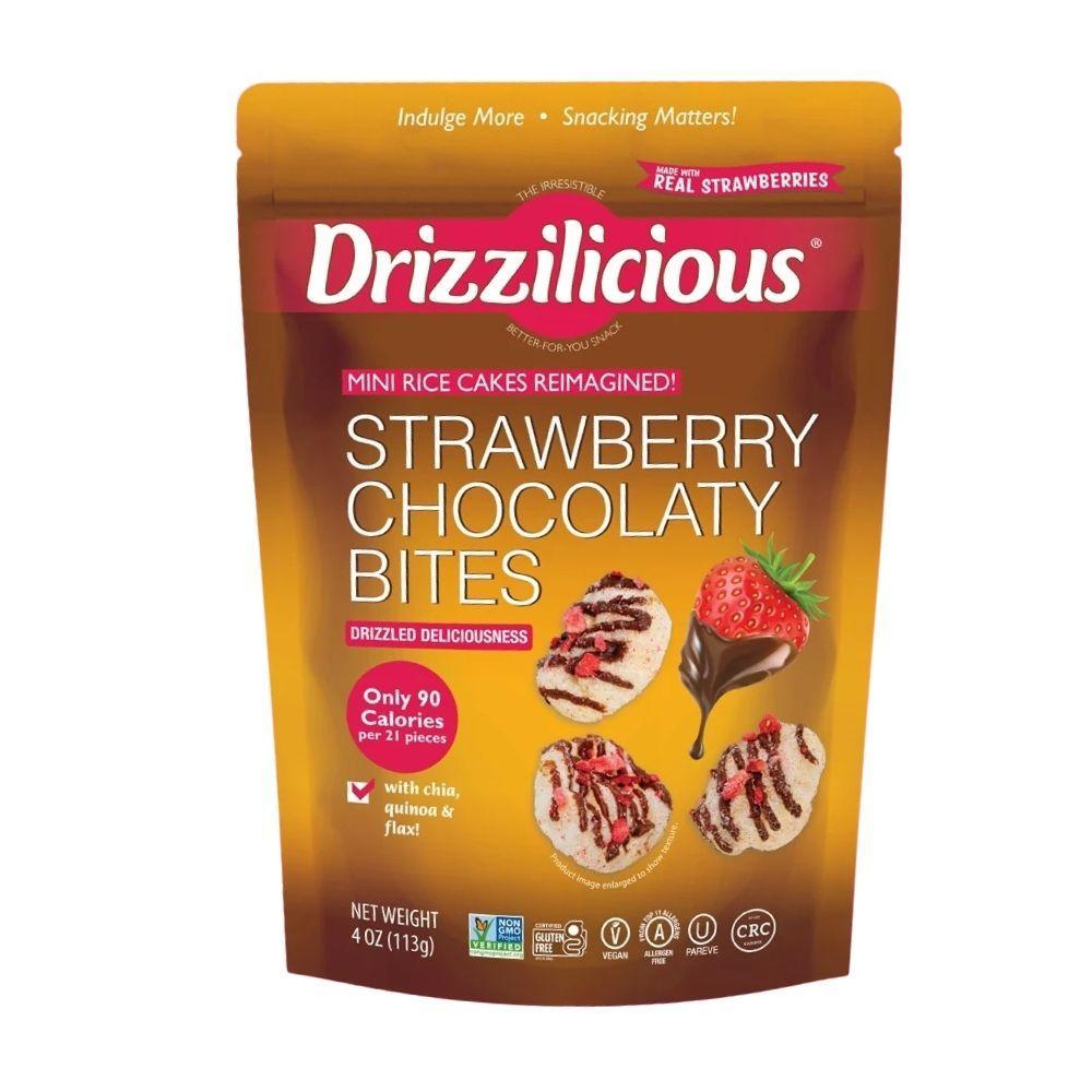 Drizzilicious Strawberry Chocolate Bites Mini Rice Cakes - 4oz
