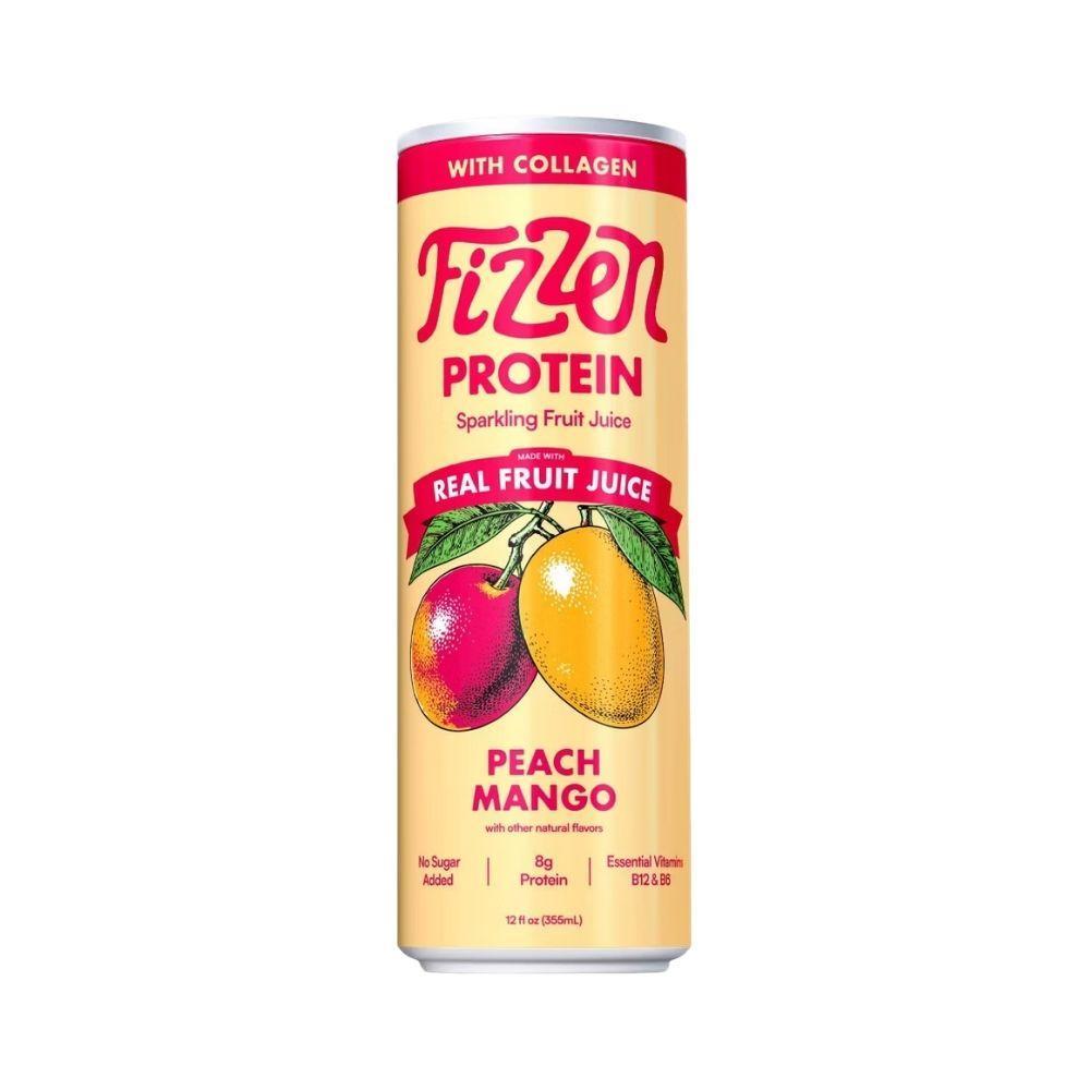 Fizzen Protein Sparkling Peach Mango Fruit Juice - 355ml