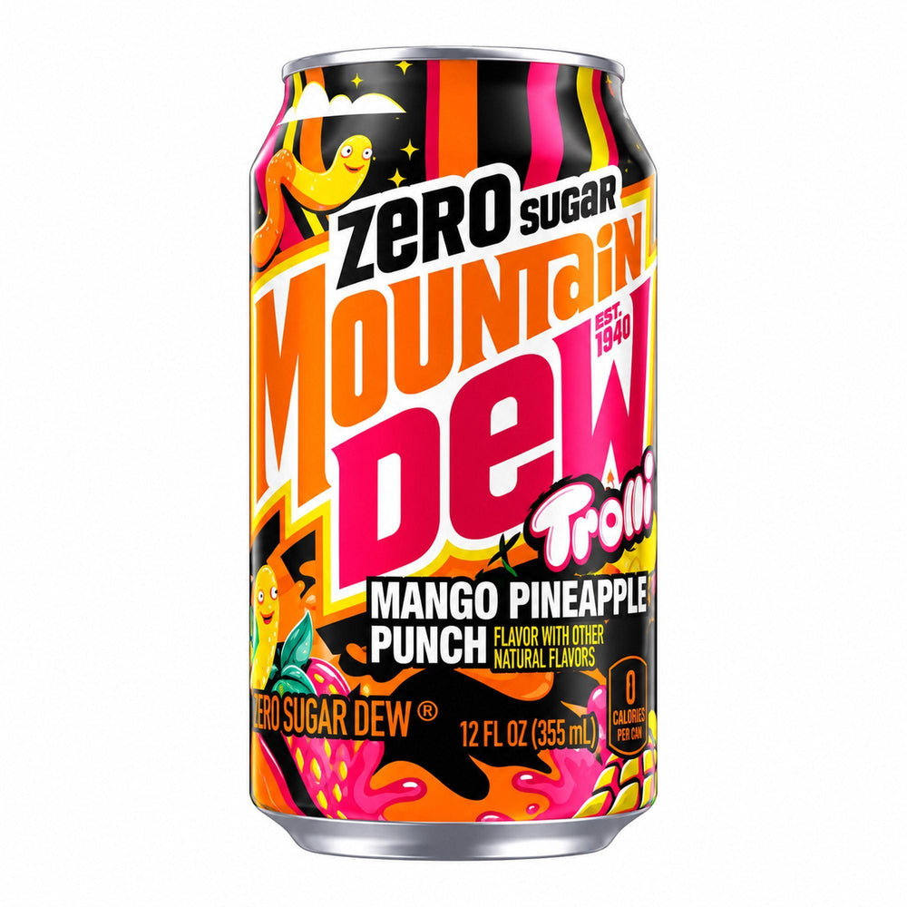 Mountain Dew Trolli Mango Pineapple Punch Zero Sugar - 355ml