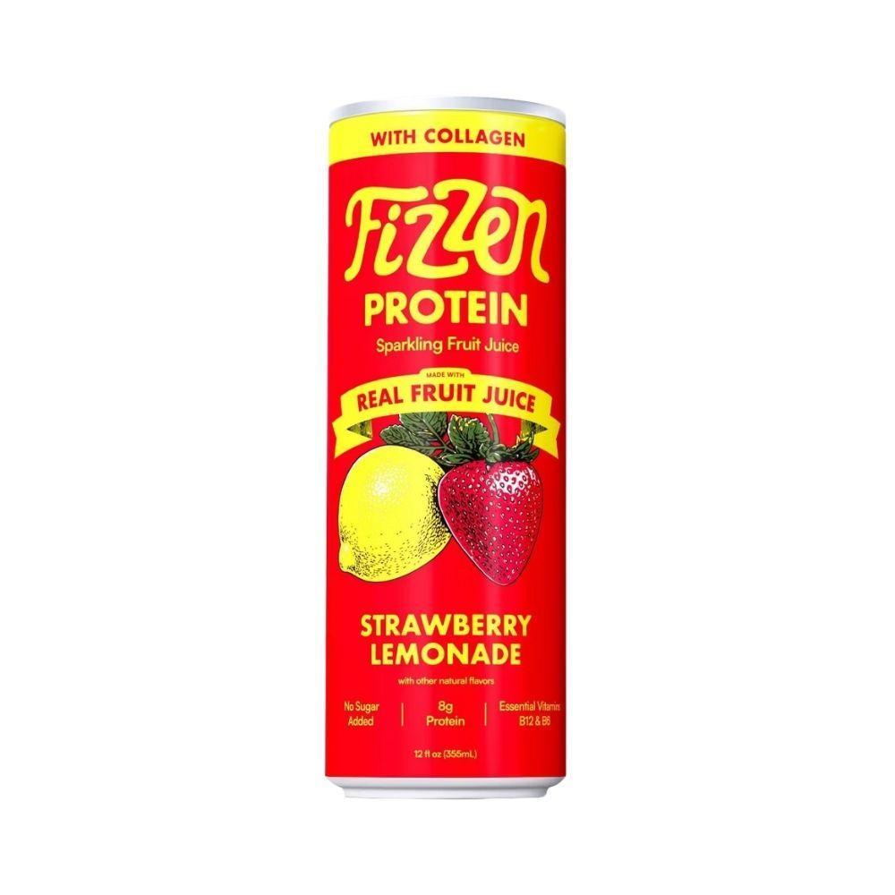 Fizzen Protein Sparkling Strawberry Lemonade Fruit Juice - 355ml