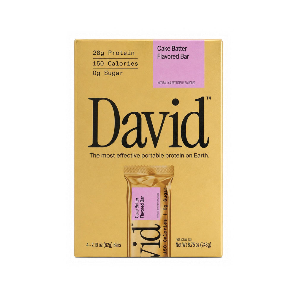 David Protein Bars Cake Batter 4pk - 8.75oz