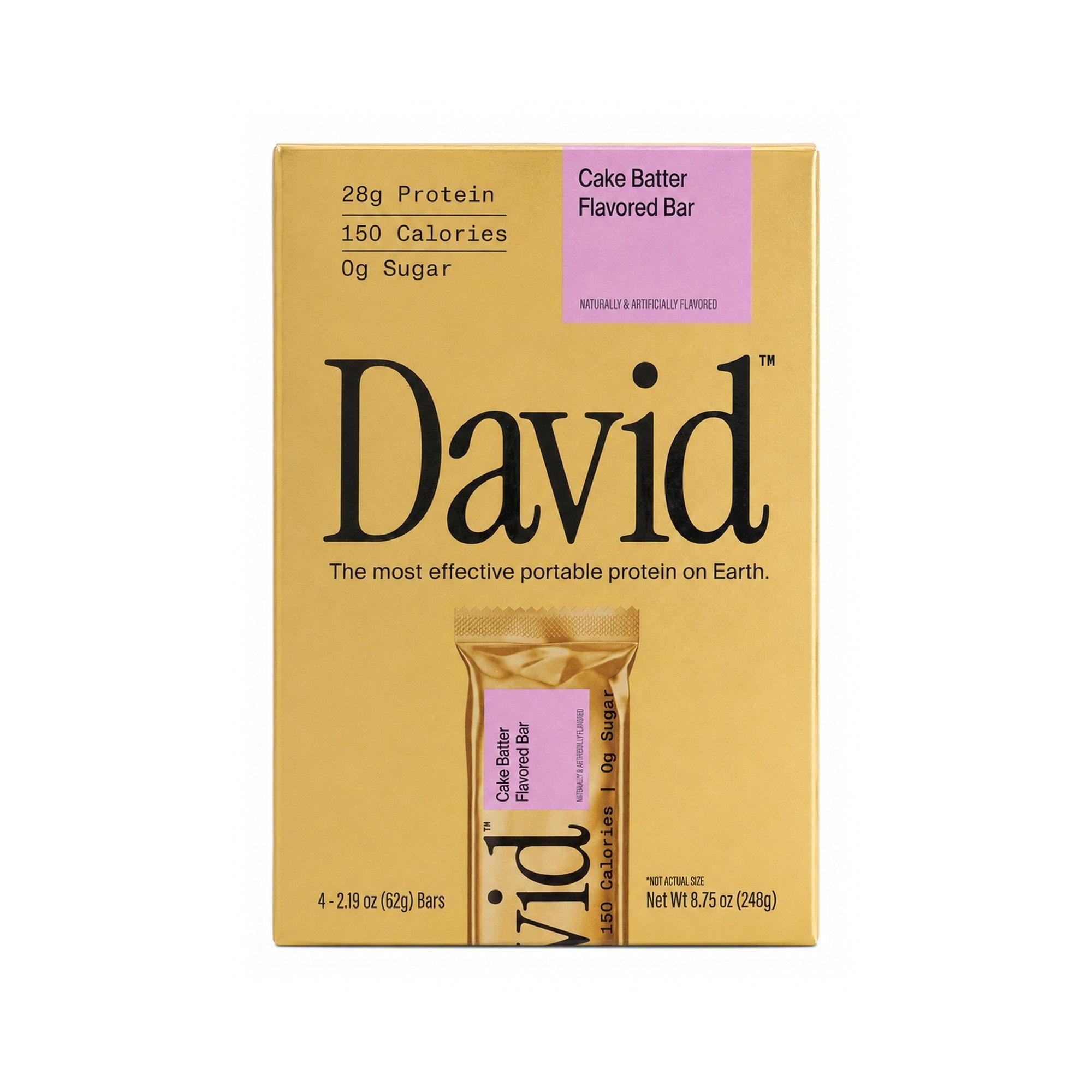David Protein Bars Cake Batter 4pk - 8.75oz