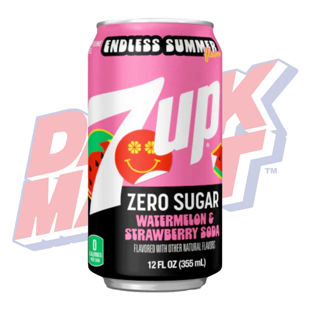 7up Endless Summer Watermelon & Strawberry Zero - 355ml