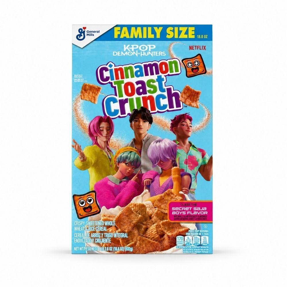 Cinnamon Toast Crunch K-Pop Demon Hunters Saja Boys Family Size - 18.8oz