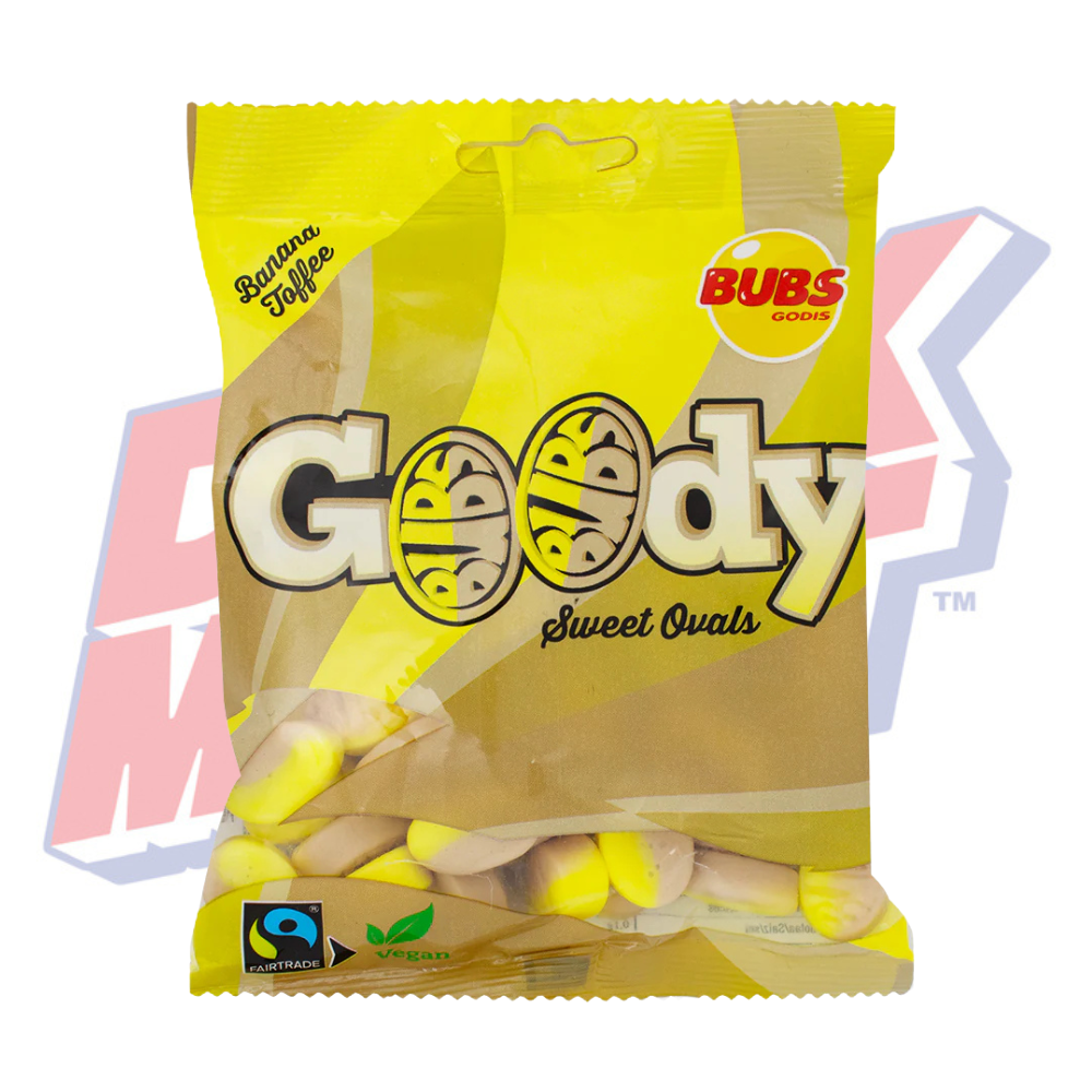 Bubs Godis Banana Toffee Sweet Ovals (Sweden) - 90g