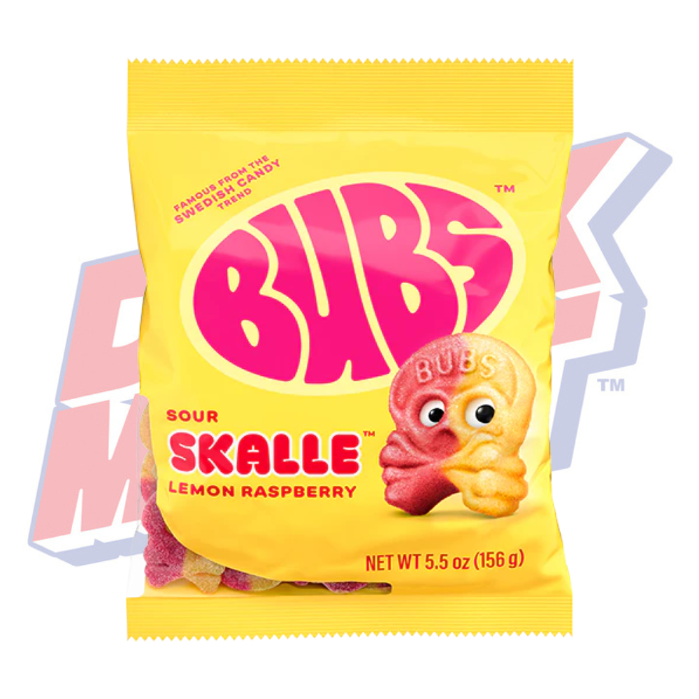 Bubs Sour Skalle Lemon Raspberry - 156g