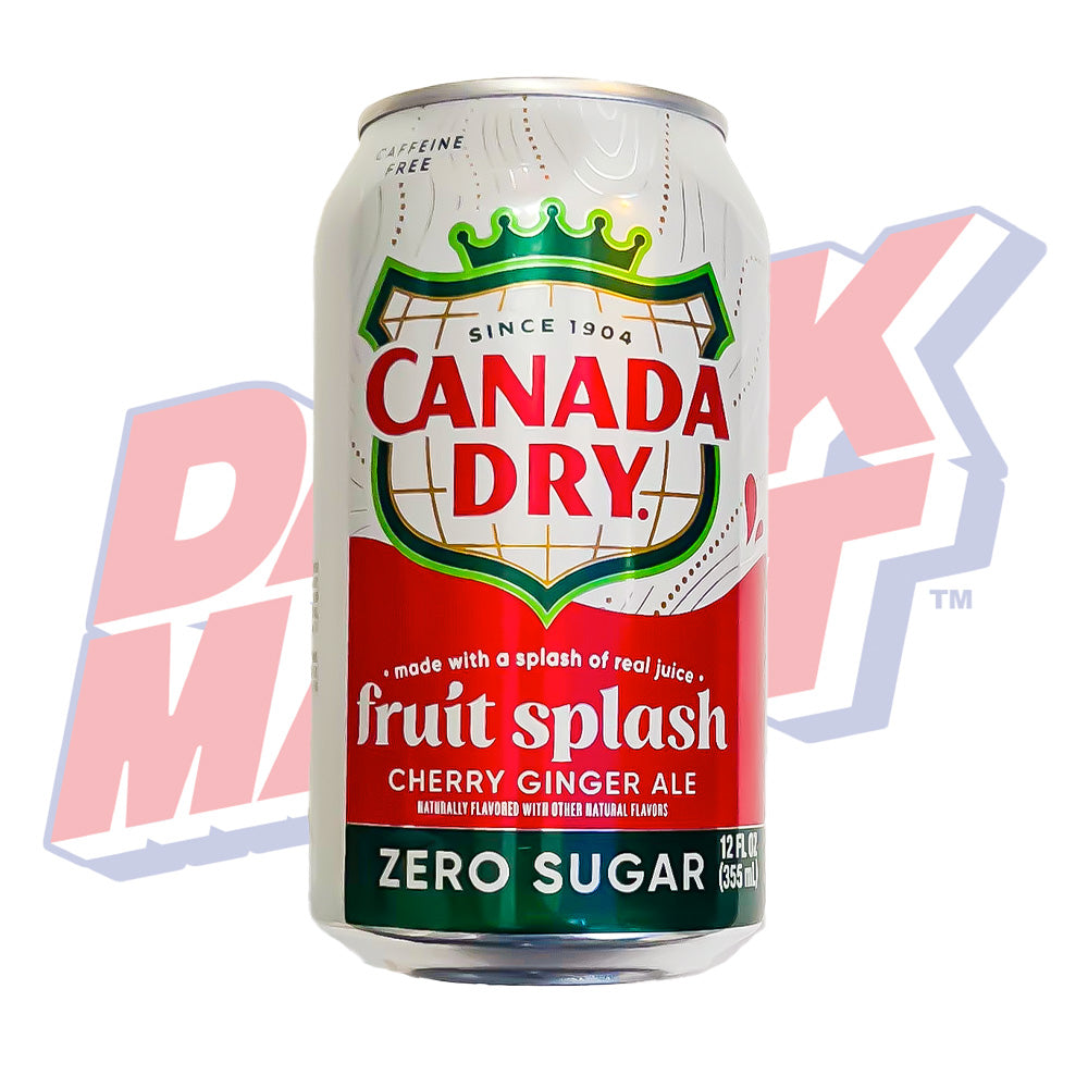 Canada Dry Fruit Splash Zero Sugar Cherry Ginger Ale - 355ml