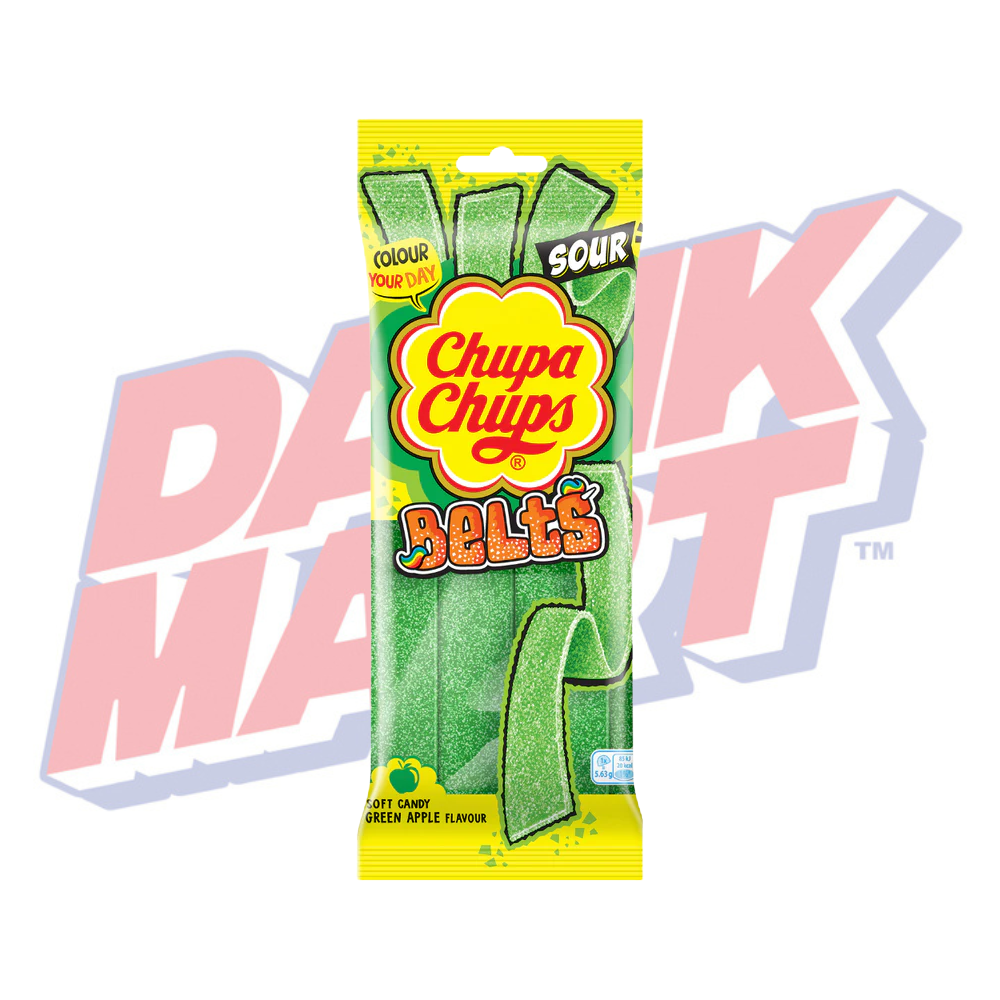 Chupa Chups Sour Belts Green Apple (UK) - 90g