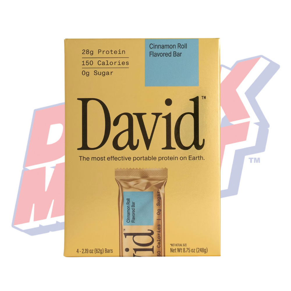 David Protein Bars Cinnamon Roll 4pk - 8.75oz