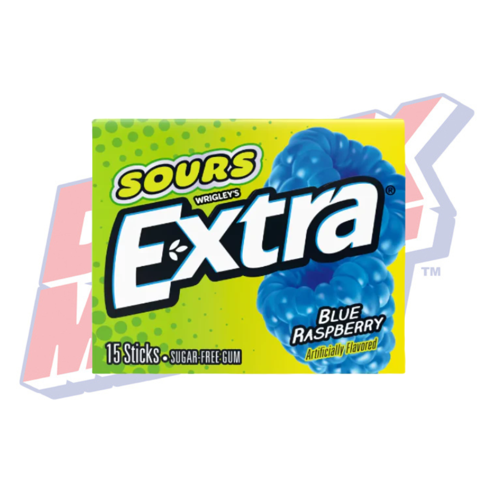 Extra Sour Blue Raspberry Gum - 15pk