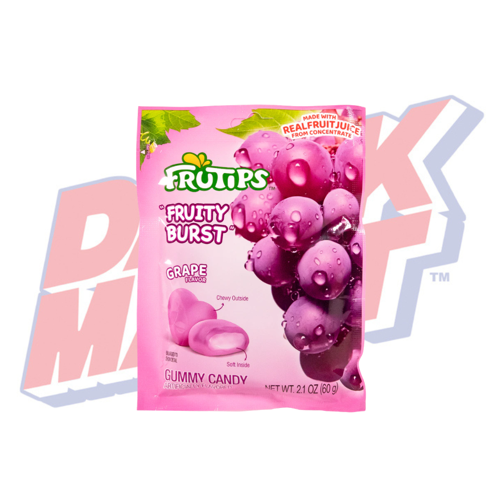 Frutips Fruity Bursts Gummy Grape - 2.1oz