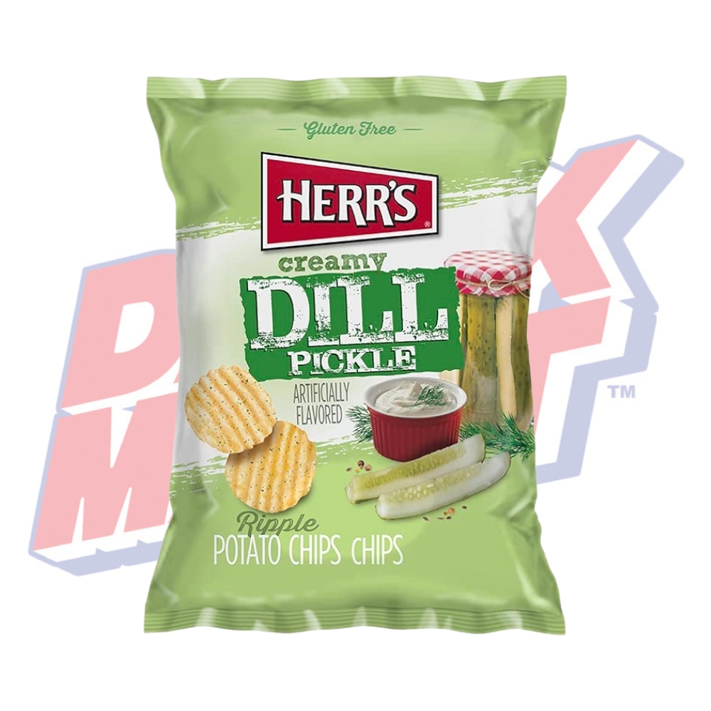 Herr's Creamy Dill Pickle Ripple Chips - 2.5oz
