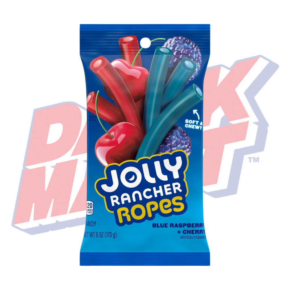 Jolly Rancher Ropes Blue Raspberry Cherry - 6oz