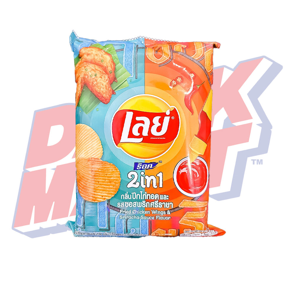 Lay's 2 in 1 Fried Chicken Wings & Sriracha flavour (Thailand) - 40g