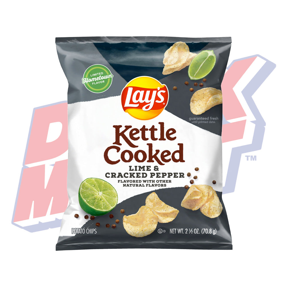 Lay's Kettle Cooked Lime & Cracked Pepper - 2.5oz