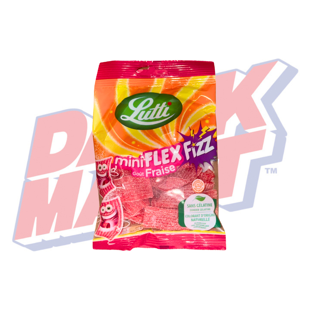 Lutti Mini Flex Strawberry Fizz - 90g