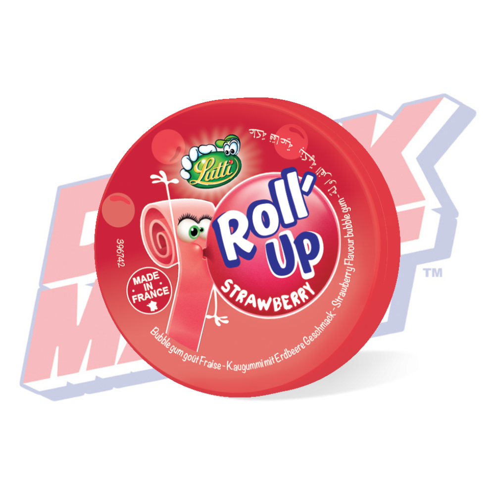 Lutti Roll' Up Strawberry Gum (France) - 28g