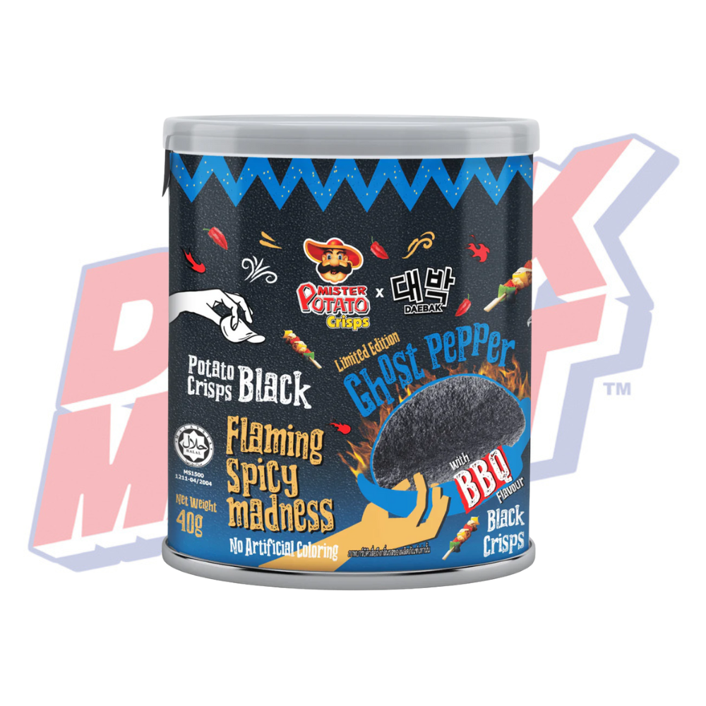 Mister Potato Ghost Pepper BBQ Black Crisps - 40g