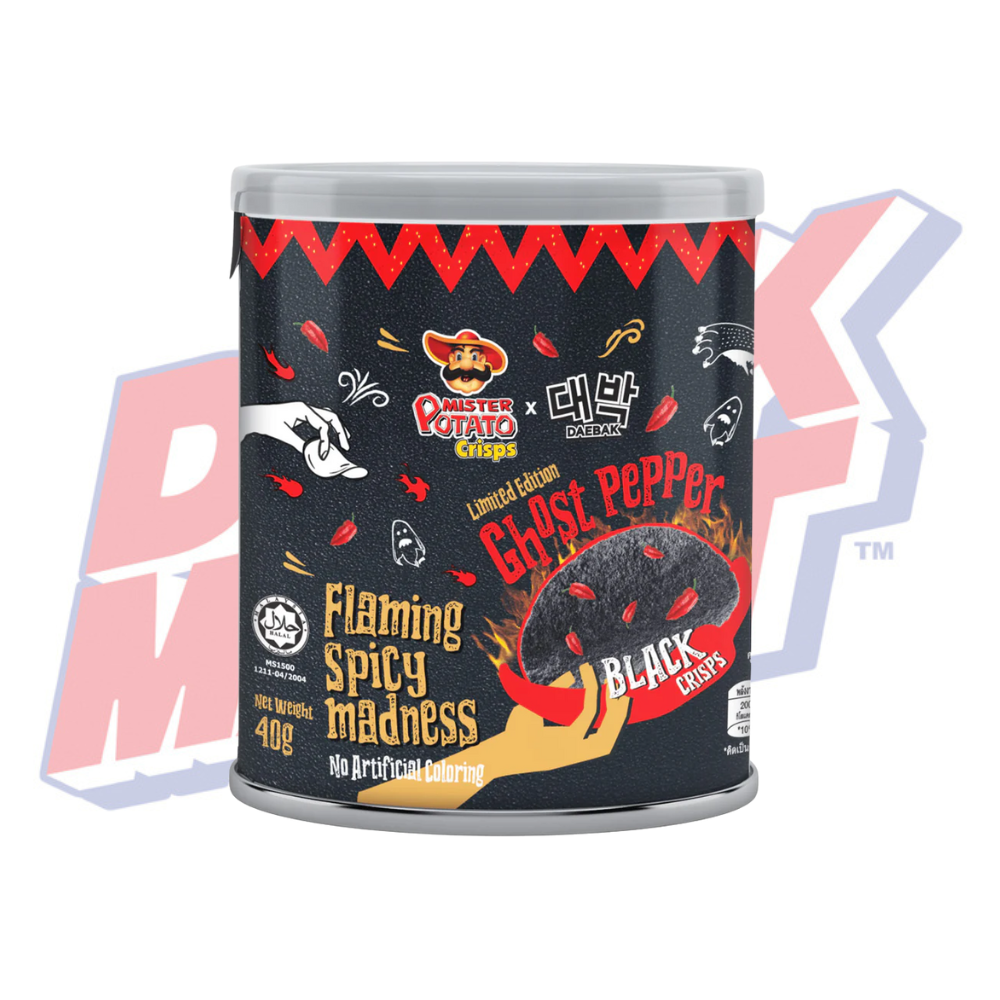 Mister Potato Ghost Pepper Black Crisps - 40g