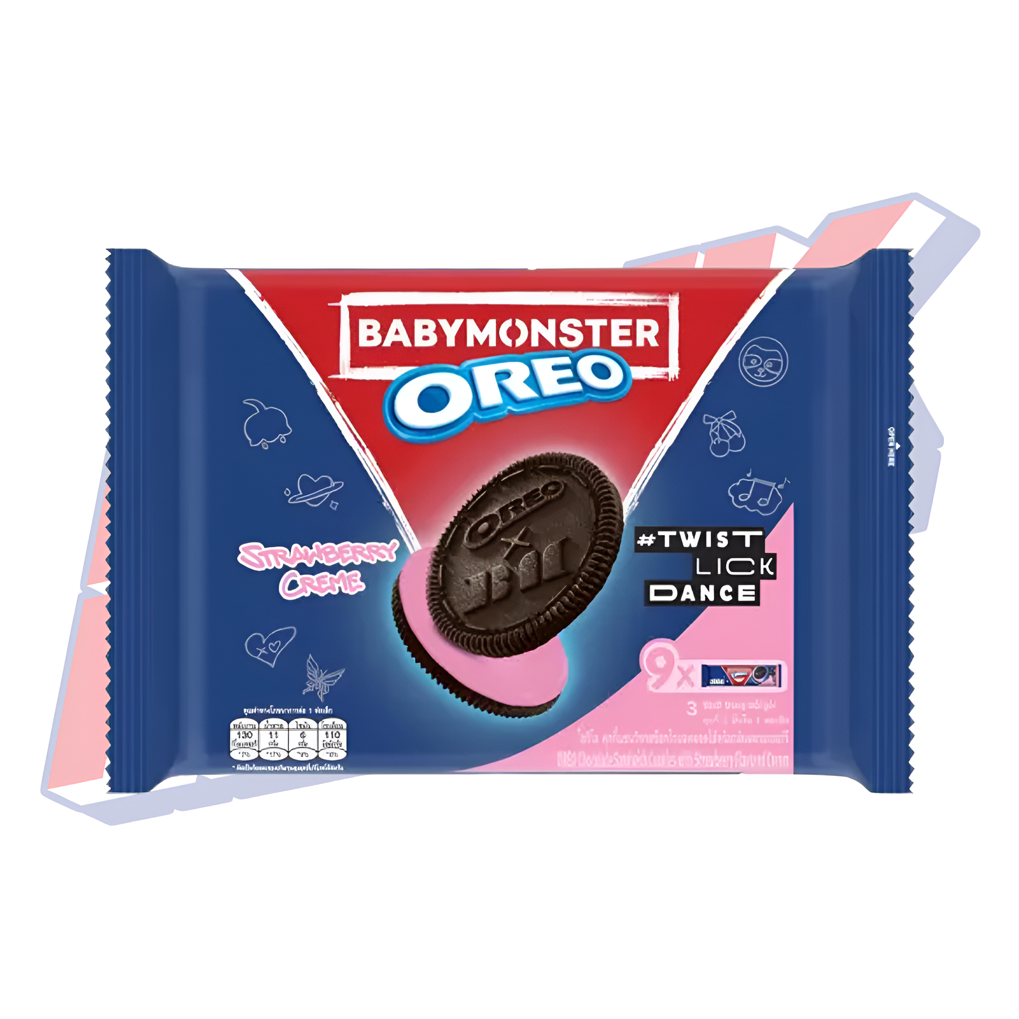 Oreo BabyMonster Strawberry Creme (Thailand) - 248.4g