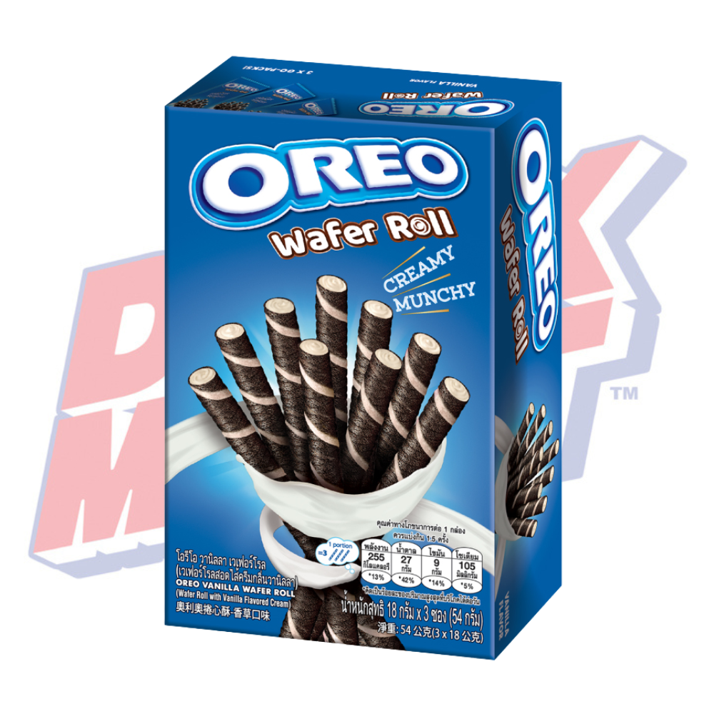 Oreo Wafer Rolls Vanilla (Thailand) - 54g