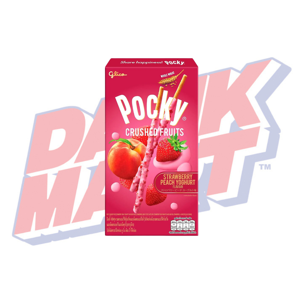 Pocky Crushed Fruits Strawberry Peach Yoghurt (Thailand) - 38g