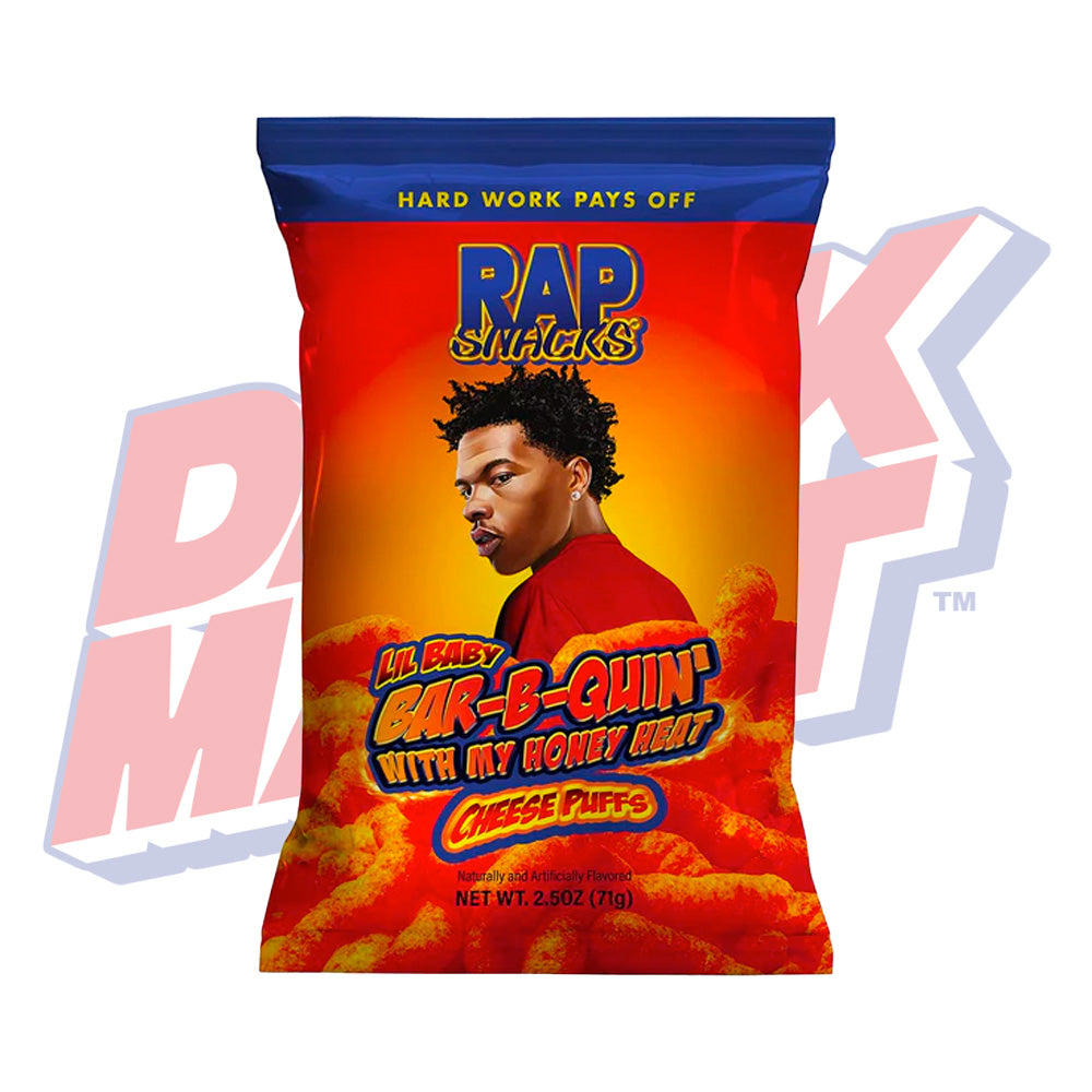 Rap Snacks Lil Baby Bar-B-Quin W/ My Honey Heat Cheese Puffs - 71g