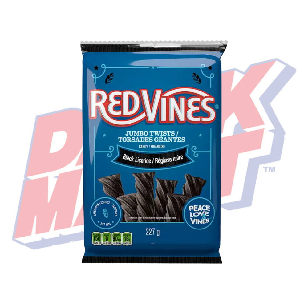 Red Vines Jumbo Twists Black Licorice - 8oz