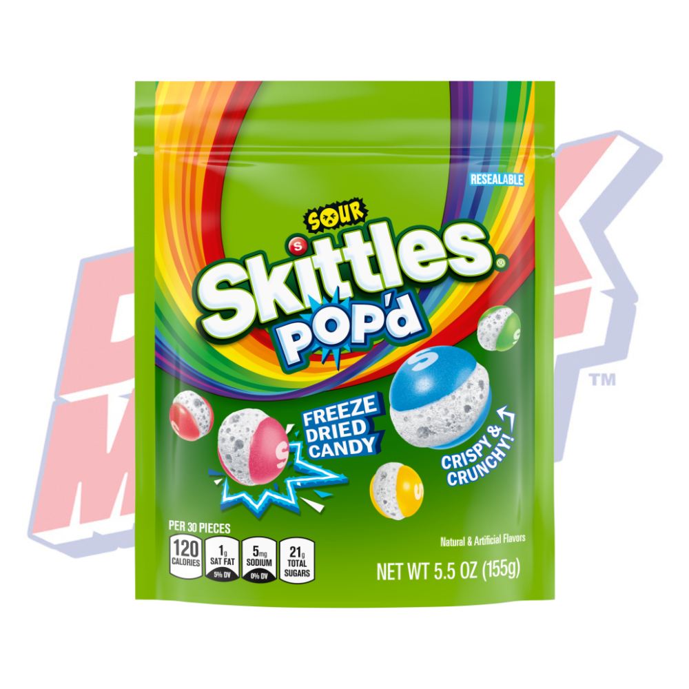 Skittles Sour Pop'd Freeze Dried - 155g