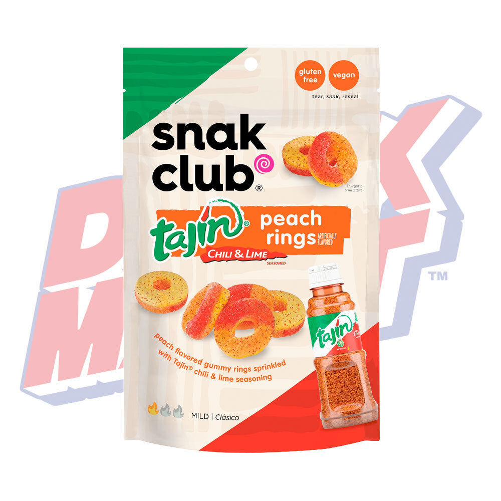 Snak Club Tajin Peach Rings - 5oz