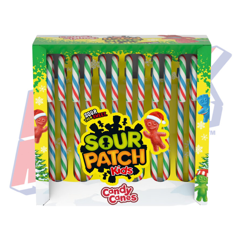 Sour Patch Kids Candy Canes Pack of 12 - 5.3oz