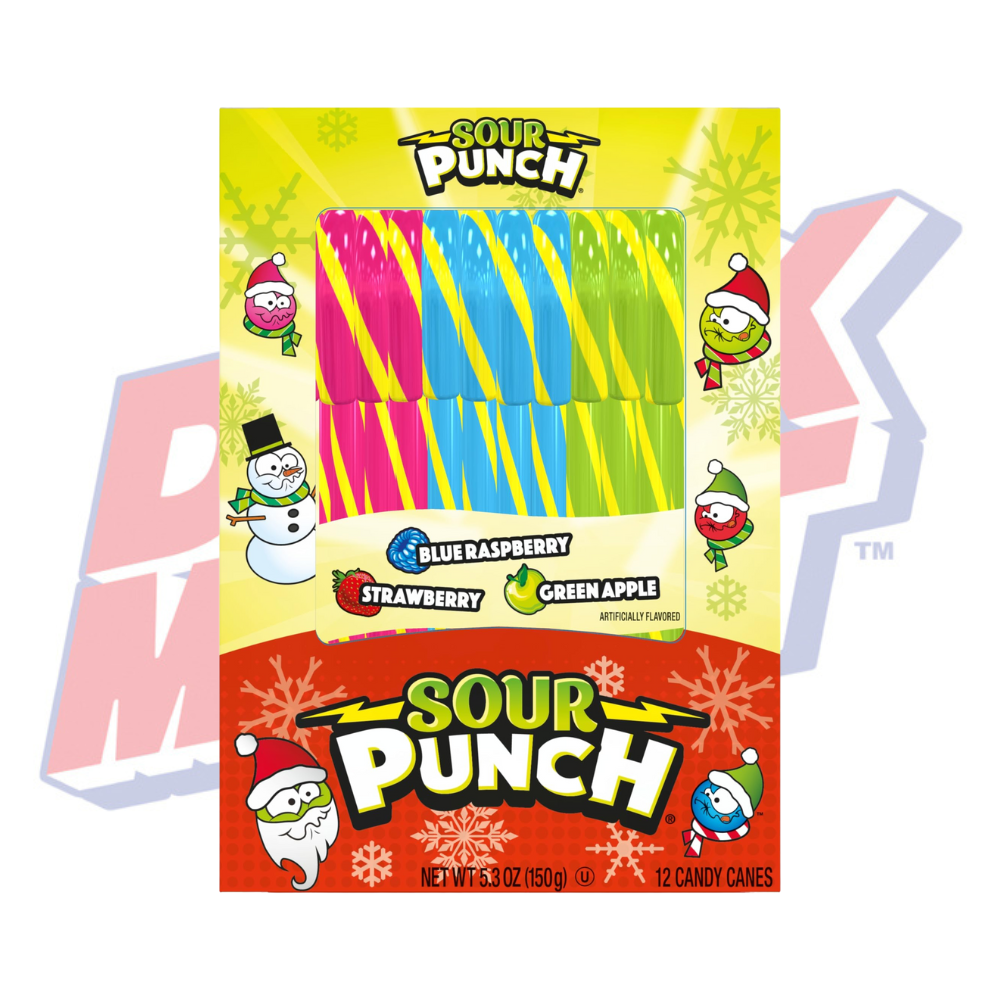 Sour Punch Candy Canes - 150g