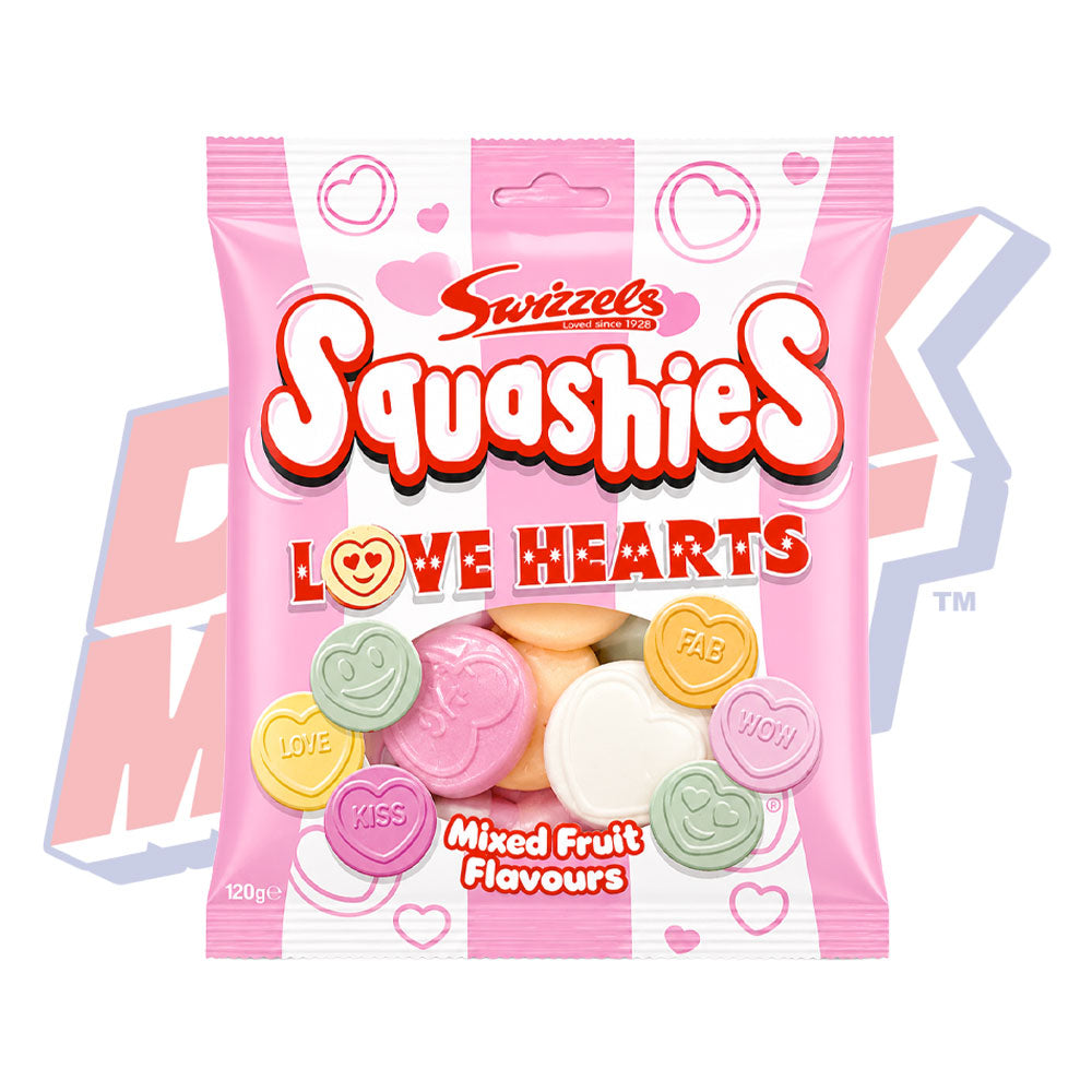 Squashies Love Hearts Fruit Flavours - 120g