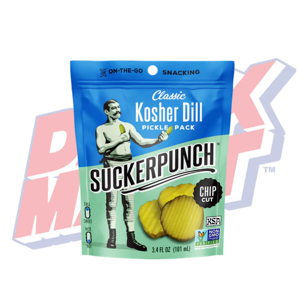 Suckerpunch Kosher Dill Pickle Chip Snack
