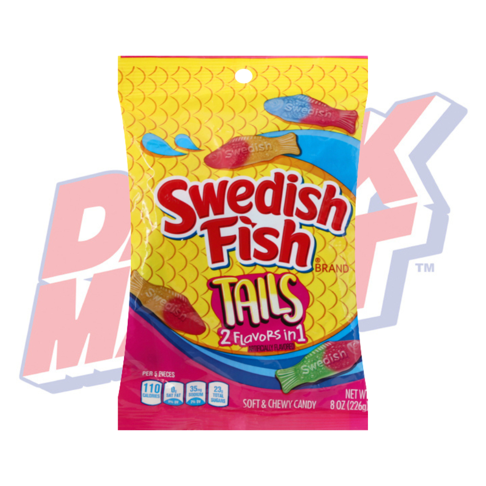 Swedish Fish Tails 2 Flavors in 1 - 8oz