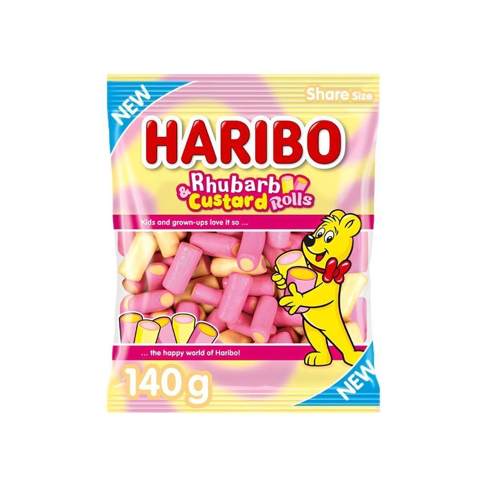 Haribo Rhubarb & Custard Rolls (UK) - 140g
