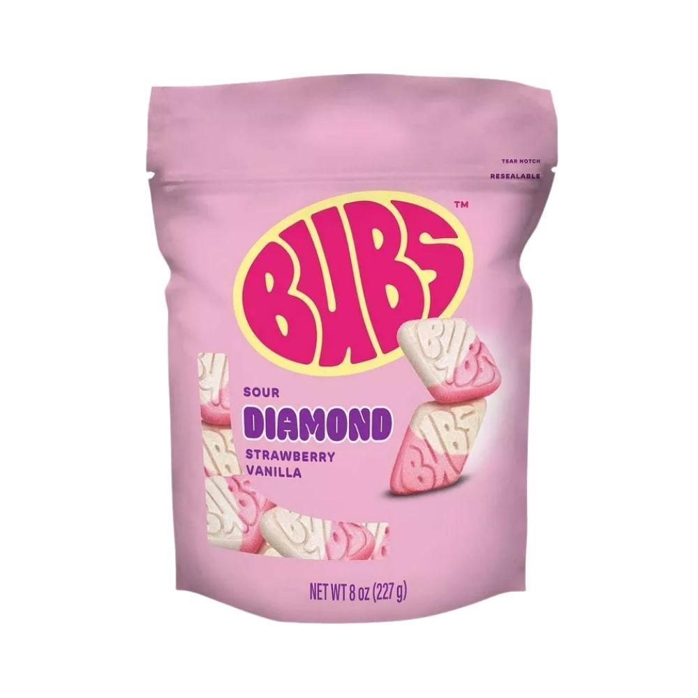 Bubs Sour Diamond Strawberry Vanilla - 8oz