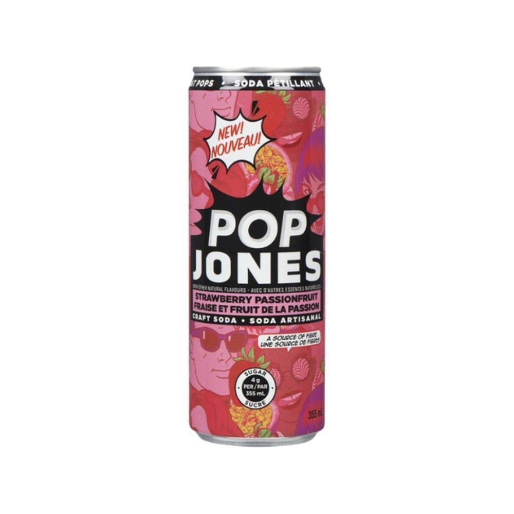 Pop Jones Prebiotic Craft Soda Strawberry Passionfruit - 355ml