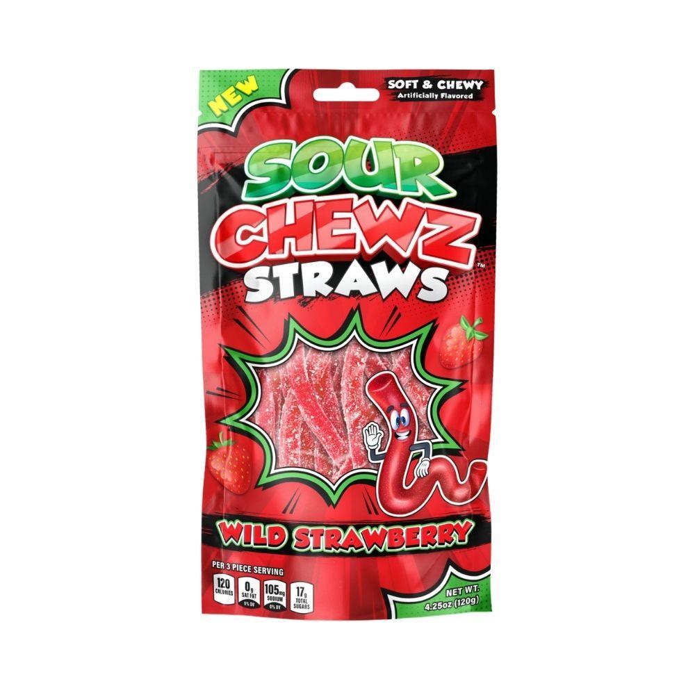 Sour Chewz Straws Wild Strawberry - 4oz
