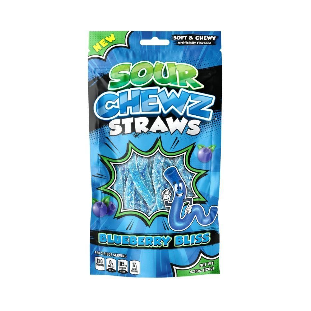 Sour Chewz Straws Blueberry - 4oz