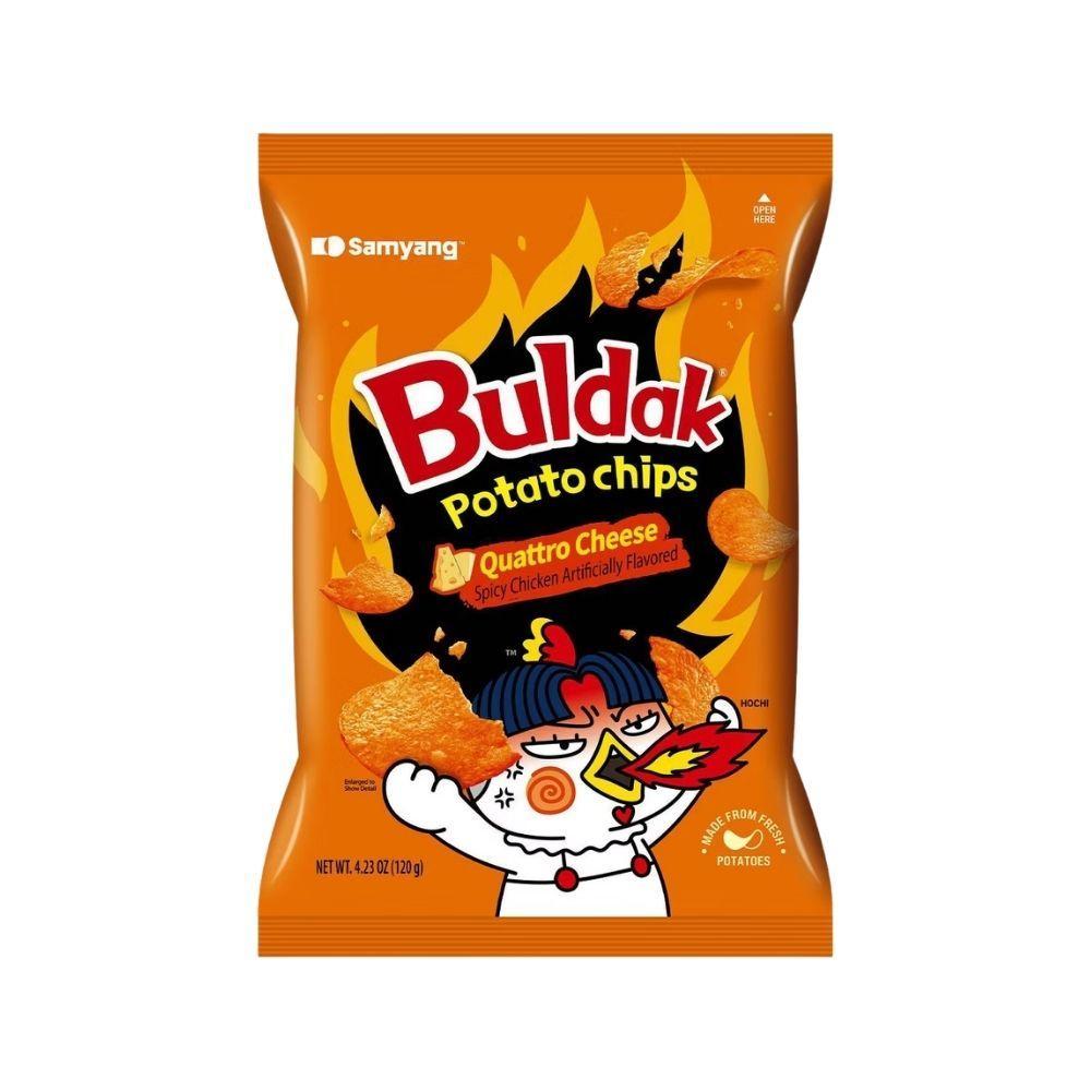 Buldak Potato Chips Quattro Cheese Spicy Chicken - 4.23oz