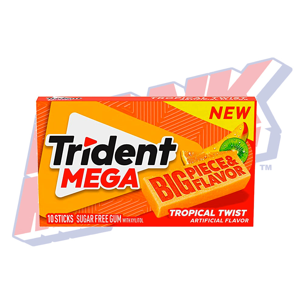 Trident MEGA Tropical Twist Gum - 10pack