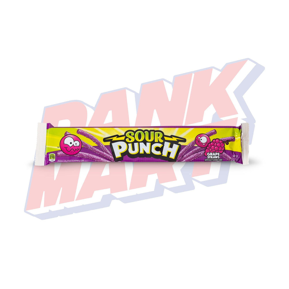 Sour Punch Grape Straws - 2oz